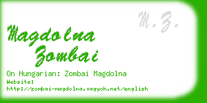 magdolna zombai business card